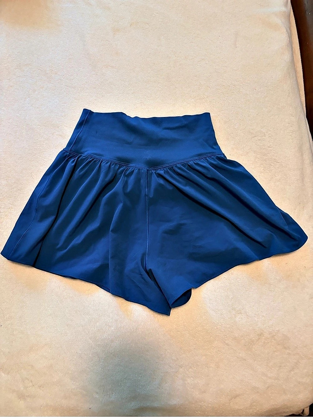 Offline by Aerie Blue Flowy Short Shorts